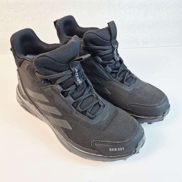 Adidas Terrex Rain.RDY Mid Hiking Boots Women’s Size 7 Black Waterproof Trail - Picture 2 of 10
